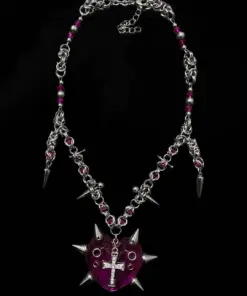 Rosaline Spikeheart Chainmail Necklace