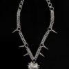 Spiked Heart Chainmail Necklace