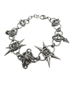 Alternative view of Aether Spike Orb Chainmail Bracelet