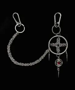 Alternative view of Crimson Nexus Orb Chainmail Keychain