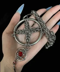 Crimson Nexus Orb Chainmail Keychain - Image 4