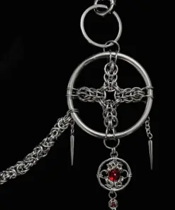Crimson Nexus Orb Chainmail Keychain - Image 3