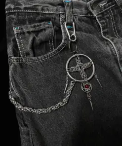 Crimson Nexus Orb Chainmail Keychain - Image 5