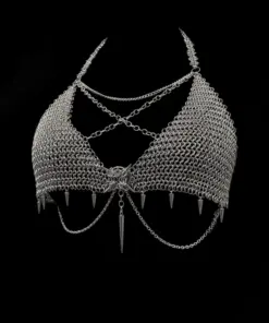 Alternative view of Hand-Linked Gothic Chainmail Bodywear Set - Made-to-Measure Armour Lingerie