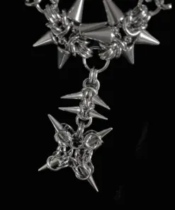 Alternative view of Thornfall Spire Chainmail Y Necklace