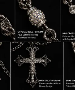 Cathedral Relic Layered Chainmail Necklace - Image 3
