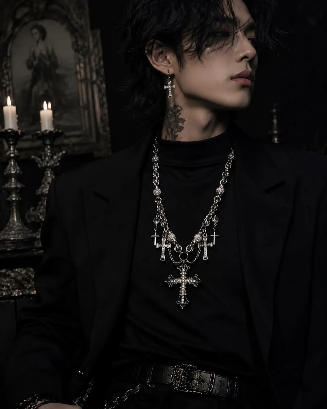 Cathedral Relic Layered Chainmail Necklace - Image 2