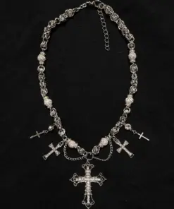 Cathedral Relic Layered Chainmail Necklace - Image 4