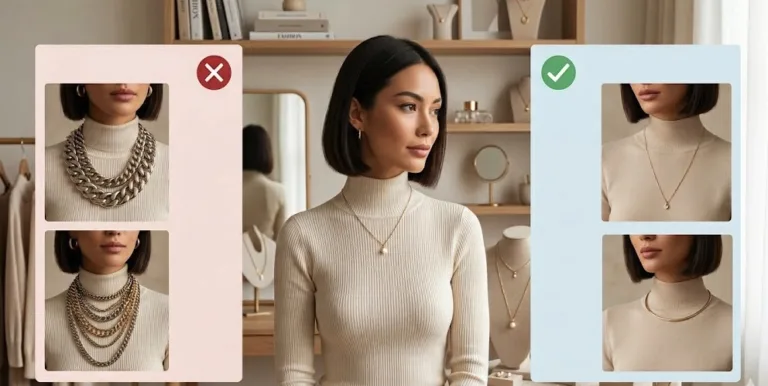 How to Choose a Necklace for a High Neckline Without Making the Outfit Feel Crowded