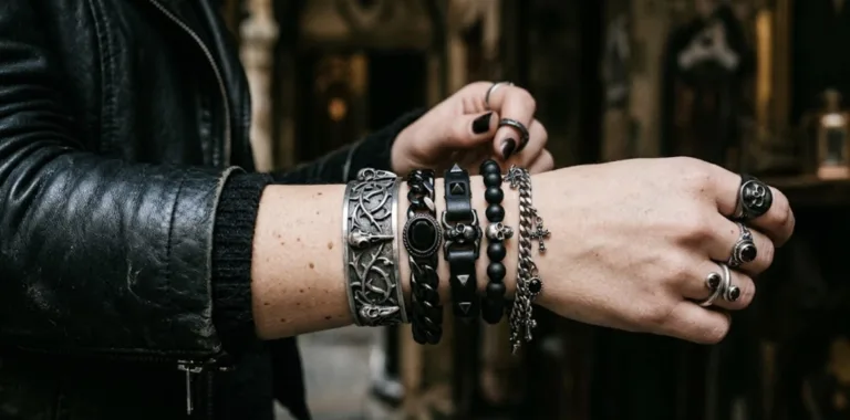 How to Stack Gothic Bracelets Without Making Your Outfit Look Too Heavy