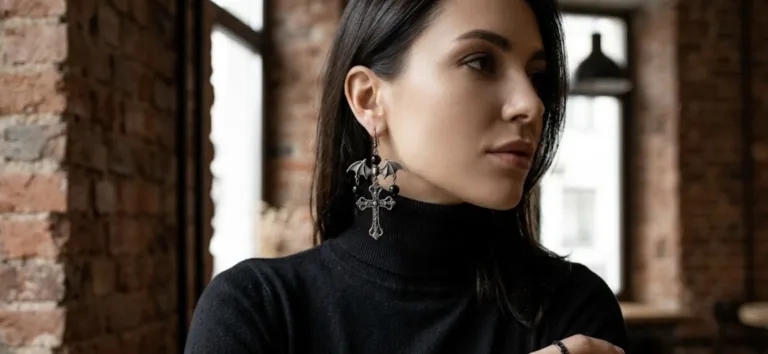 How to Style Gothic Earrings with Simple Dark Outfits