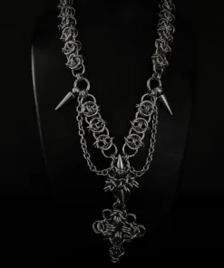 Nocturne Cross Chainmail Necklace