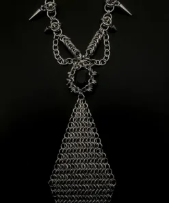 Obsidian Armour Tie Chainmail Necklace - Image 4