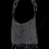 Cathedral Fringe Chainmail Shoulder Bag — Handmade Gothic Chainmail Bag, Stainless Steel, Dark Silver, Grizz Studio