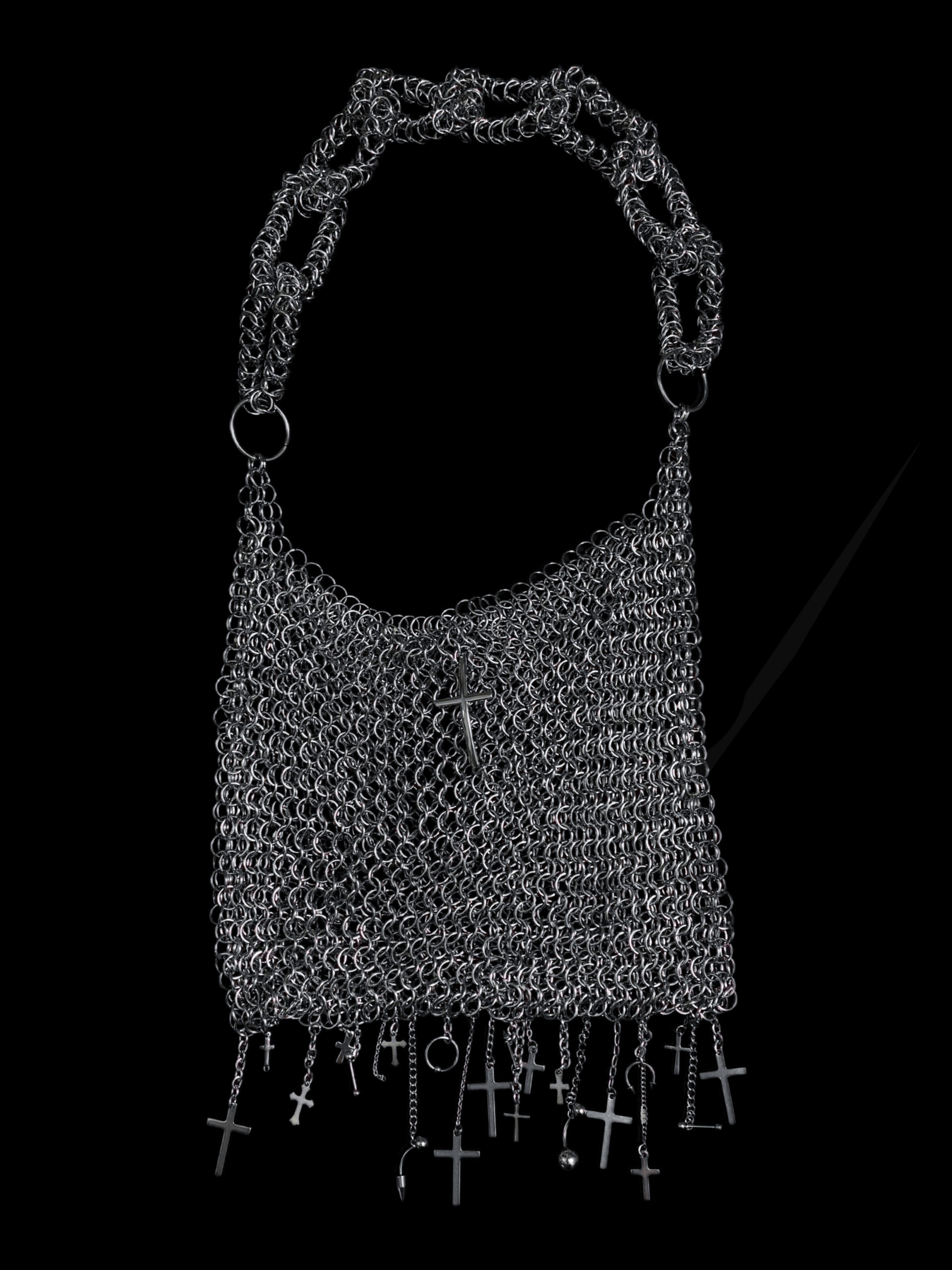 Cathedral Fringe Chainmail Shoulder Bag
