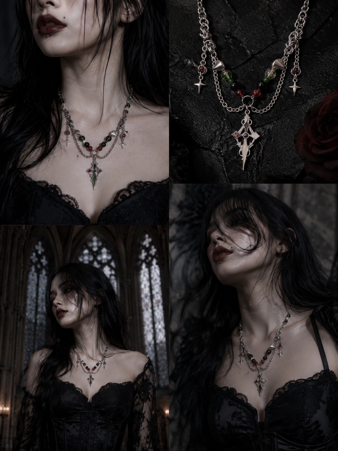 Melon Thorn Chainmail Necklace - Image 2