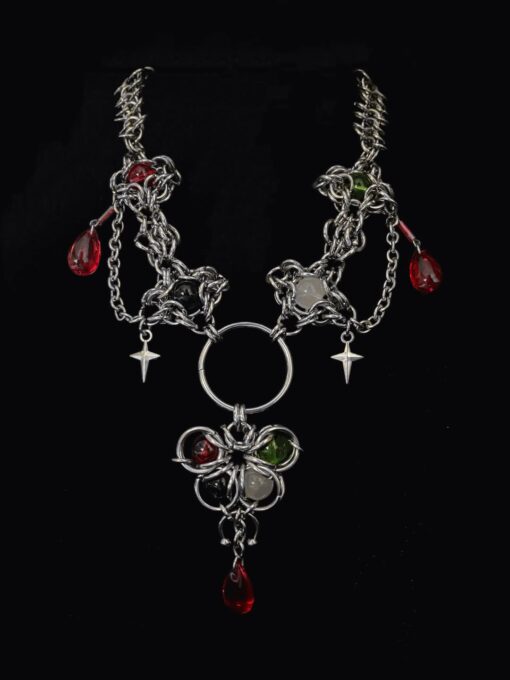 Midnight Melon Chainmail Necklace