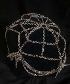 Crimson Cathedral Veil Chainmail Headdress - Image 3