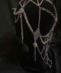 Crimson Cathedral Veil Chainmail Headdress - Image 6