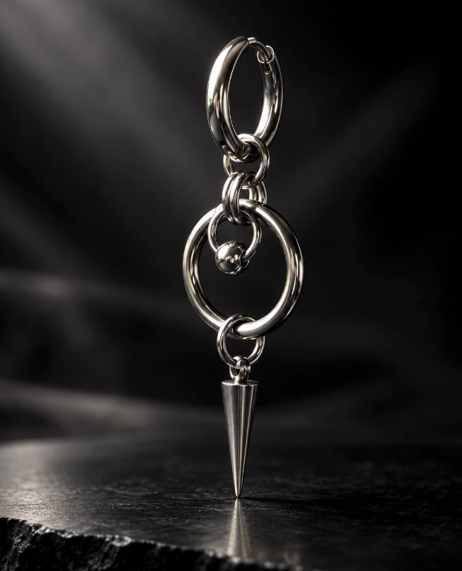 O Ring Dagger Earring - Image 3