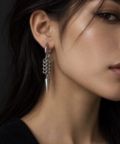 VORTEX 4-in-1 Chainmail Spike Earring - Image 2